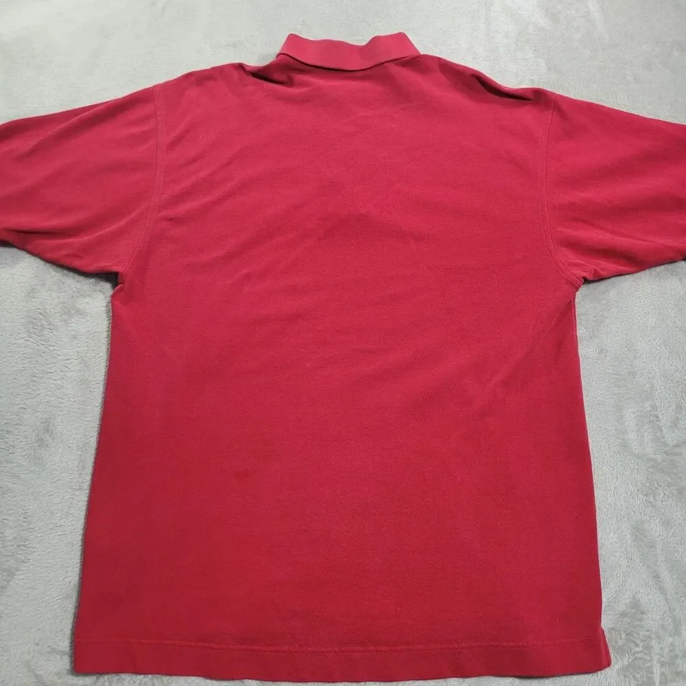 Cutter & Buck Pinehurst 1895 Polo Shirt Mens Large Red Golf Cotton Knit Logo